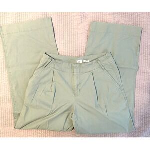 A New Day‎ Women's Size 6 (28x30.5) Regular Length Wide Leg Pleated Pants Green